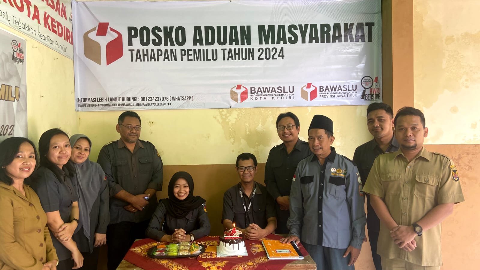 Semarak Hari Jadi Bawaslu Kabupaten/Kota Khususnya Bawaslu Kota Kediri Diwarnai dengan Launching Posko Aduan Masyarakat