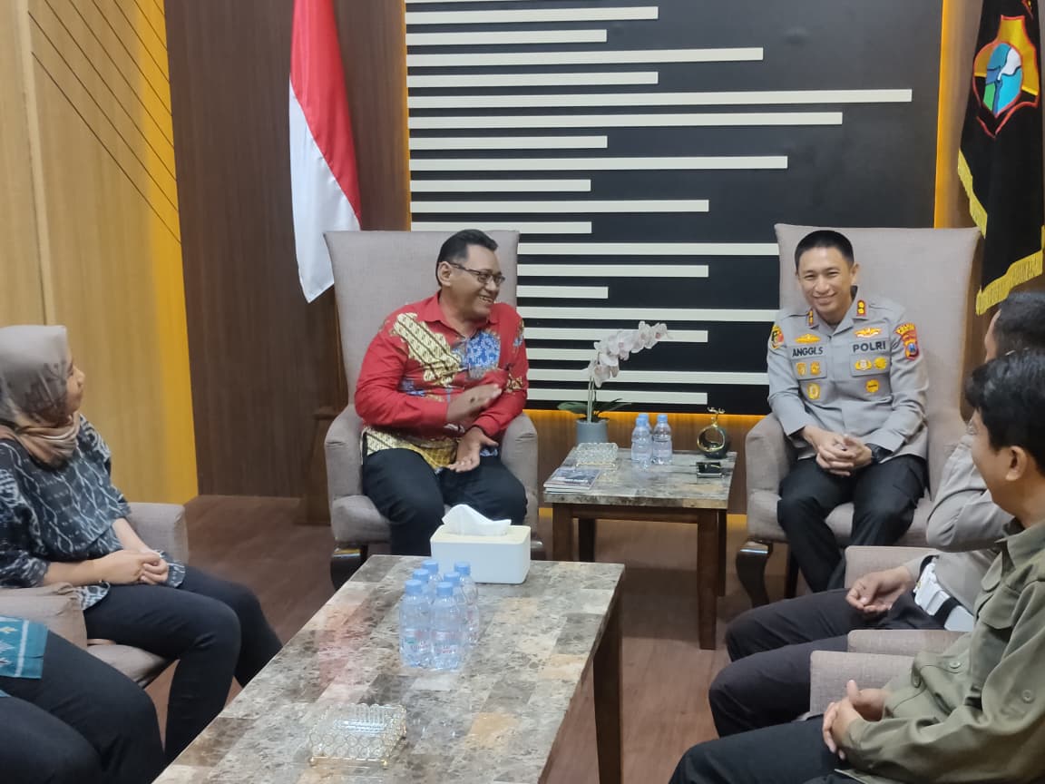 Audiensi Bawaslu Kota Kediri dengan Polres Kediri Kota