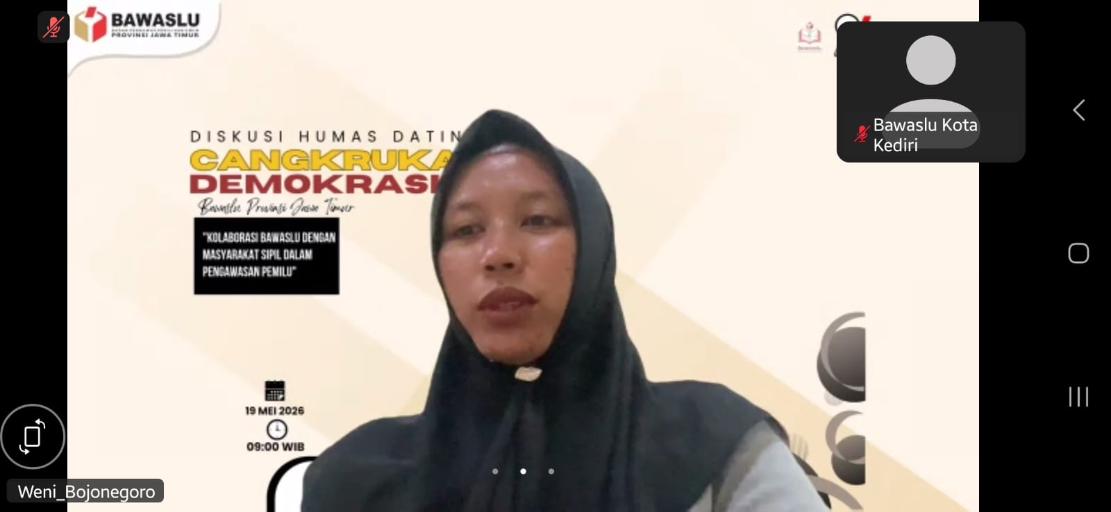Weni Cangkrukan Demokrasi 19 Mei 2026