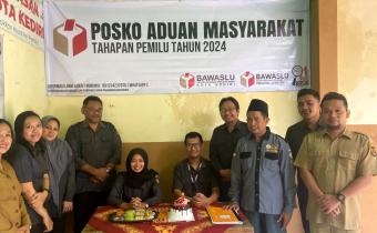 Semarak Hari Jadi Bawaslu Kabupaten/Kota Khususnya Bawaslu Kota Kediri Diwarnai dengan Launching Posko Aduan Masyarakat