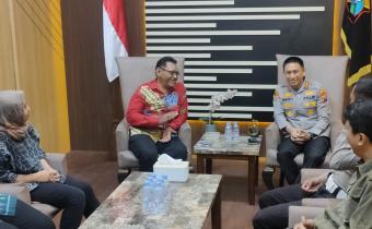 Audiensi Bawaslu Kota Kediri dengan Polres Kediri Kota